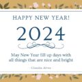 Brown Modern Vintage and Floral Happy New Year 2024 Card ^ May New Year fill up days with all things that are nice and bright Brown Modern Vintage And Floral Happy New Year 2024 Card ^ May New Year Fill Up Days With All Things That Are Nice And Bright